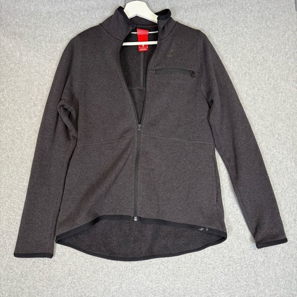 Nike Men's Medium Grey Fleece Lined Full Zip Jacket Coat